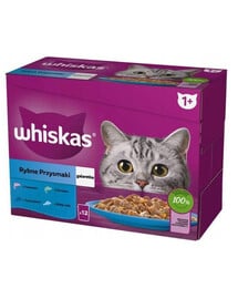 Whiskas sada kapsičiek s bielou rybou, treskou, lososom a tuniakom 12x 85 g