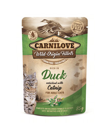 Carnilove Cat Duck&Catip 85 g vrecko pre mačky s kačicou a šantou mačacie