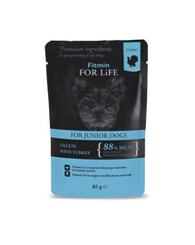 Fitmin For Life Puppy Turkey vrecko pre šteňatá 85 g