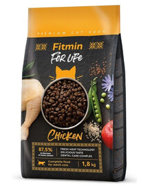 FITMIN Cat For Life Adult Chicken granule pre mačky s kuracím mäsom 1,8 kg