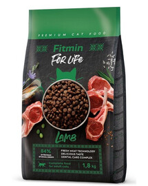 FITMIN Cat For Life Adult Lamb granule pre mačky s jahňacím mäsom 1,8 kg
