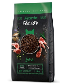 FITMIN Cat For Life Adult Lamb granule pre mačky s jahňacím mäsom 8 kg