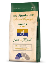 FITMIN Dog Nutritional Programme Maxi Junior Lamb&Beef 12 kg granule pre šteňatá veľkých plemien