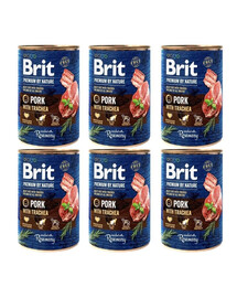 BRIT Premium by Nature Bravčové mäso a priedušnica 6x400 g