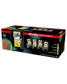 SHEBA Selection Select Slices hydinové maškrty v omáčke 40x85 g v kúskoch v omáčke s: kačica, kuracie mäso, hydina, kačica a morka pre dospelé mačky