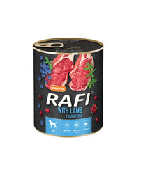 Rafi Mokré krmivo pre psov jahňacie, čučoriedky a brusnice 400g