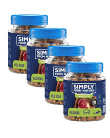 SIMPLY FROM NATURE Tréningové maškrty z diviny 4x130 g