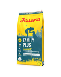 JOSERA FamilyPlus 12,5kg  + 2 x 400g Meat Lovers Junior ZADARMO