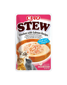 INABA CIAO Stew Kurací guláš s lososom 40g