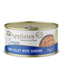 APPLAWS Cat Senior Tuna Fillet with Sardine tuniak so sardinkami pre staršie mačky 70 g