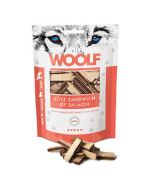 WOOLF pochúťka soft sandwich of salmon pre psov všetkých plemien a vekových kategórií 100g