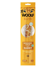 WOOLF Earth NOOHIDE XL Stick with Rabbit Pochúťka pre psov 85g