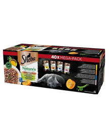 SHEBA Nature’s Collection Výber príchutí kompletného krmiva pre dospelé mačky 80x85 g