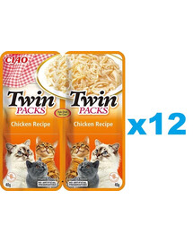 INABA Twin Kuracie mäso vo vývare pre mačky 24x40 g