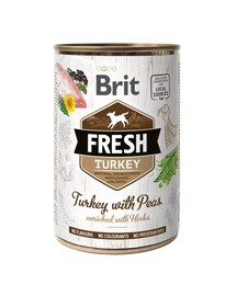 BRIT FRESH turkey & peas 400 g morčacie mäso s hráškom
