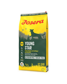 JOSERA YoungStar 12,5kg + Meatlovers 400g & Denties 180g ZADARMO