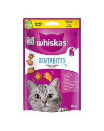 WHISKAS Dentabites 40 g zubná maškrta pre dospelé mačky