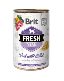 BRIT FRESH veal millet 400 g teľacie mäso a proso
