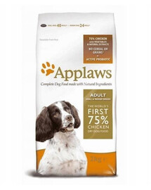 APPLAWS Dog Adult Small & Medium Breed Chicken 15 kg + Taste Toppers kuracie mäso vo vývare 36x156 g ZADARMO