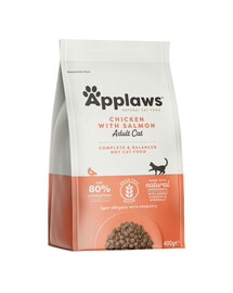 Applaws Complete Cat Food Adult Cat Chicken with Extra Salmon 400g - suché krmivo pro dospělé kočky kuře s lososem 400g