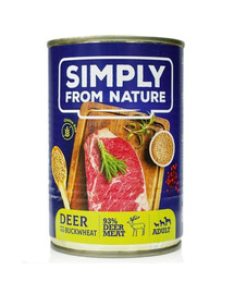 SIMPLY FROM NATURE Jelenie mäso s pohánkou 6 x 400 g + maškrta ZADARMO