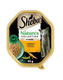 Sheba Nature's Collection paštéta s morčacím mäsom a mrkvou v omáčke pre mačky 85 g