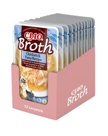INABA CIAO Broth Vývar Kurací a tuniakový vývar pre mačky 12x40g