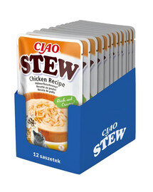 INABA CIAO Stew Dusené kuracie mäso 12x40g