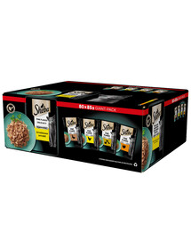 SHEBA Delicacy in Jelly hydinové príchute v želé kačacie, kuracie, hydinové 80x85g