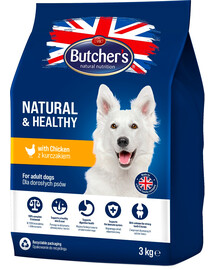 BUTCHER'S Natural&Healthy krmivo pre psov s kuracím mäsom 3 kg