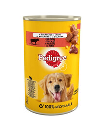 Pedigree Beef Jellied Can 400 g konzerva pre psov s hovädzím mäsom v želé