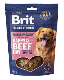 BRIT Premium by Nature Semi-moist Snack Beef and Apples 180g polomäkká maškrta pre psov s hovädzím mäsom a jablkami