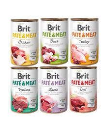 BRIT Pate&Meat Mix príchutí 6x400 g psia paštéta