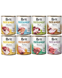 BRIT Pate&Meat Mix príchutí 8x800g psia paštéta