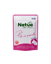 NATUA Natural Kuracie so šunkou v želé pre mačiatka 70 g
