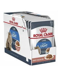 ROYAL CANIN Ultra Light v omáčke 85g - mokré krmivo v omáčke pre dospelé mačky so sklonom k ​​nadváhe