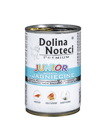 Dolina Noteci Premium Junior konzerva pre šteňatá s jahňacím mäsom 400 g