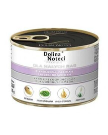 Dolina Noteci konzerva pre psov malých plemien s králikom, fazuľou a hnedou ryžou 185 g