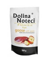 Dolina Noteci doypack čistá hus s jablkom 500 g - mokré krmivo pre dospelých psov, 500 g