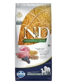 Farmina N&D Ancestral Grain Lamb Blueberry Adult Medium & Maxi 12 kg - suché krmivo pre dospelých psov Jahňacie Blueberry 12 kg