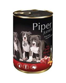 Piper Junior Hovädzie srdce Mrkva pre veľké a stredné šteňatá 400g