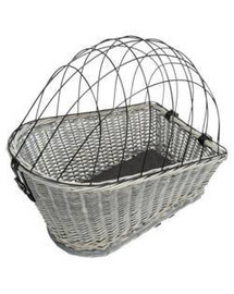 TRIXIE kôš na bicykel s mriežkou 35x49x55 cm sivý