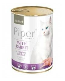 Piper so sterilizovaným králikom 400 g - mokré krmivo pre dospelé sterilizované mačky, 400 g