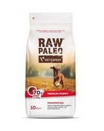 VETEXPERT Raw Paleo Beef puppy medium 10 kg granule pre šteňatá stredných plemien 10 kg