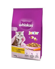 WHISKAS Dry Junior Chicken 1,4 kg - krmivo pre mačiatka, kuracie