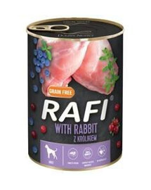 Rafi s králikom, čučoriedkami a brusnicami konzerva pre dospelých psov 800 g