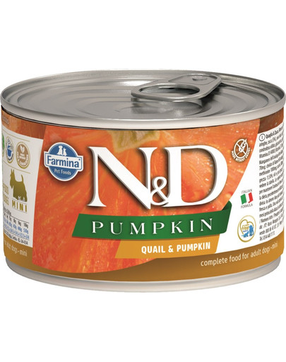 N&D DOG PUMPKIN Adult Quail & Pumpkin Mini 140g