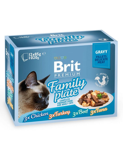 BRIT Premium Cat Jemné filé v omáčke Family Tale 12 x 85 g