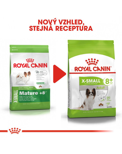 ROYAL CANIN X-Small Adult 8+ 500g  granule pro stárnoucí trpasličí psy