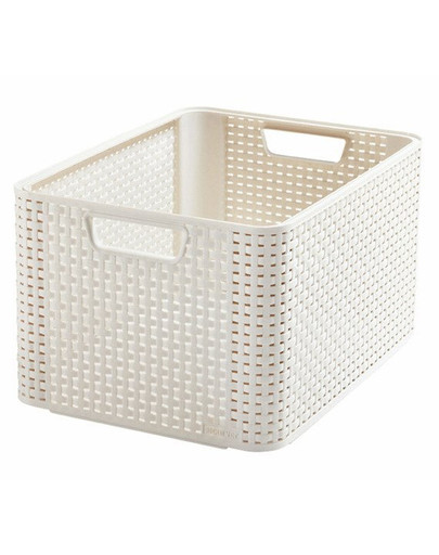 CURVER Úložný box RATTAN Style2 L krémová